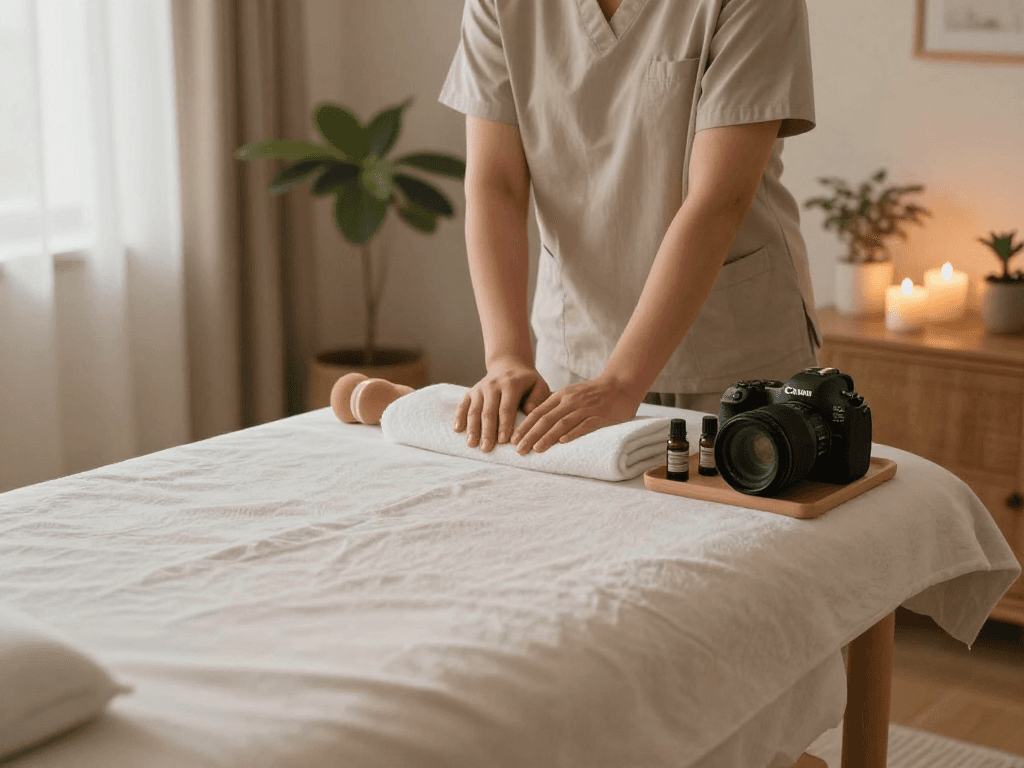Experience premium 영등포출장마사지 in a cozy home ambiance with a professional therapist and soothing setting.