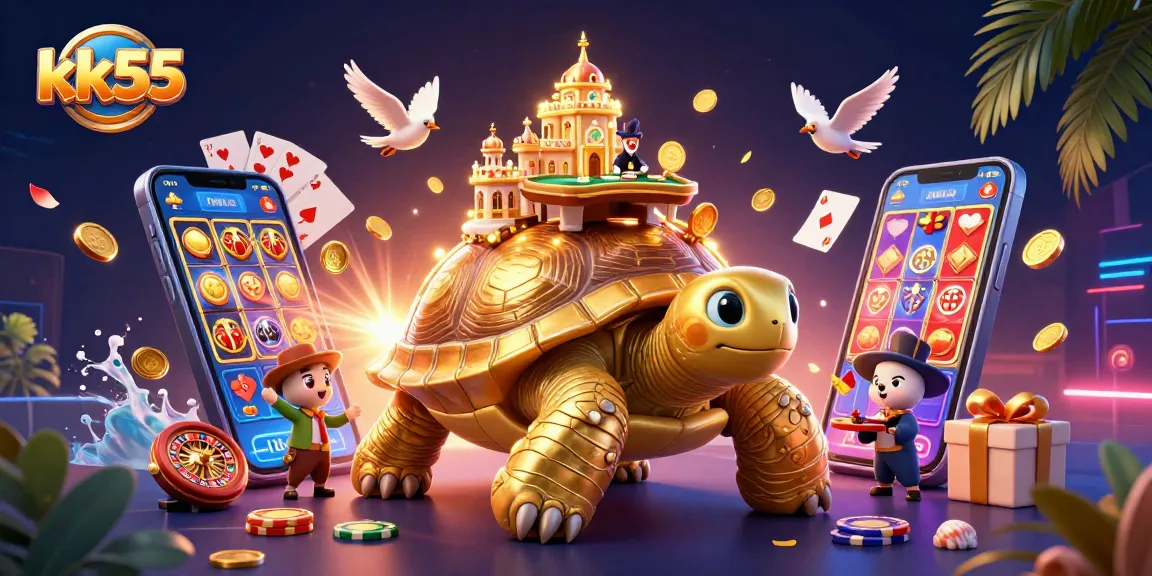 Engage with thrilling kk55 gaming experiences featuring a golden tortoise casino.