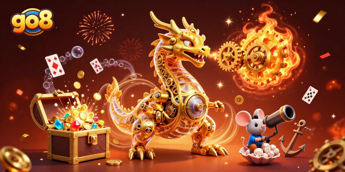 Experience thrilling action with go8 as the golden dragon unleashes a treasure explosion!