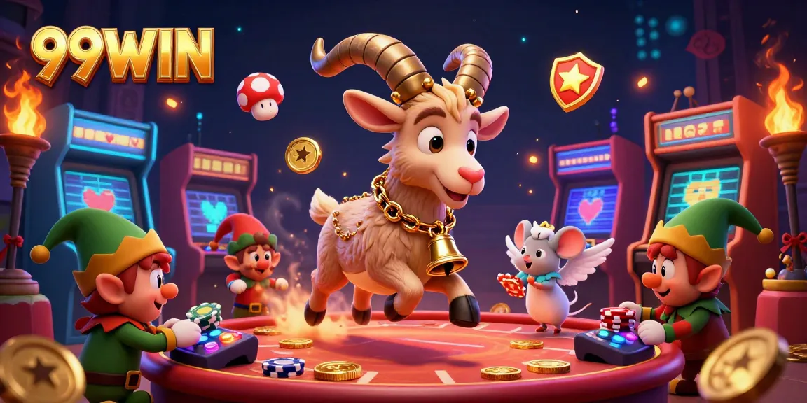 Experience thrilling games at the 99WIN casino with a Krampus goat and mischievous elves.