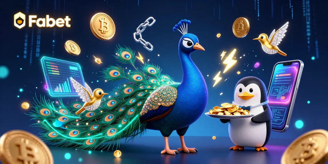 Experience Fabet with its vibrant casino action featuring a peacock and penguin in a dynamic scene.