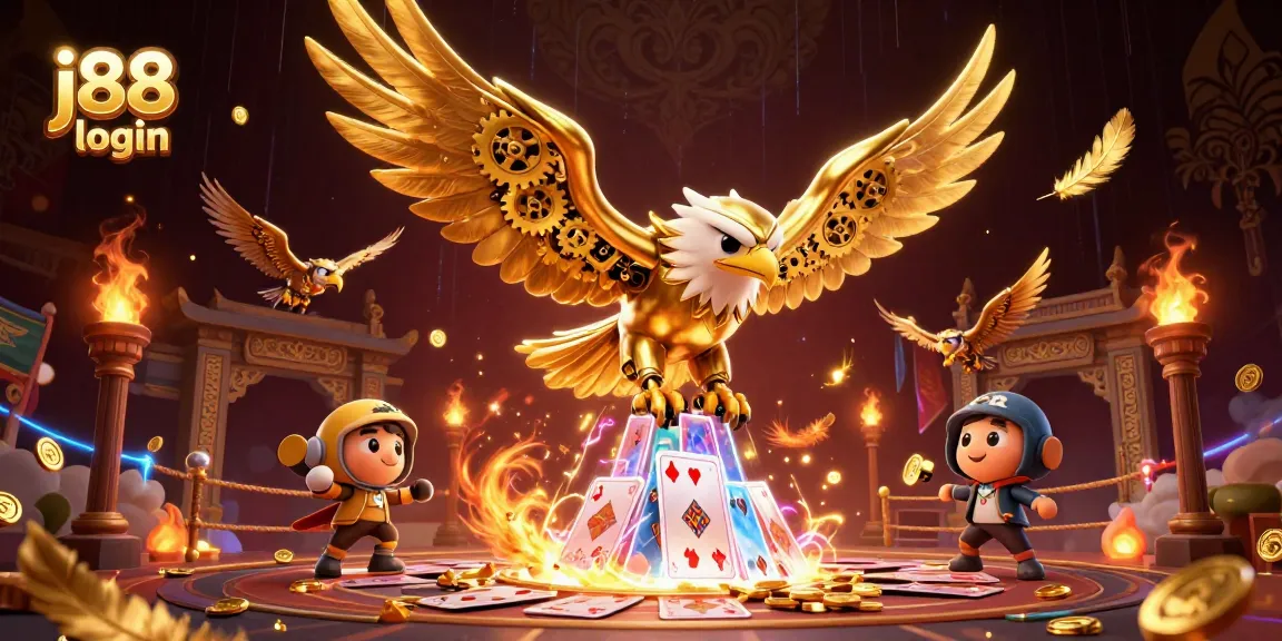 Experience the thrill of j88 login with our vibrant casino-themed illustration featuring dynamic gaming elements.